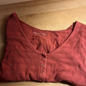 American eagle size XS women’s tee shirt, slightly cropped button up